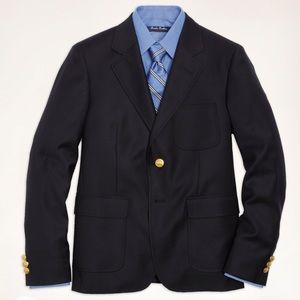 Brooks Brothers boys wool navy blue sport coat size 12